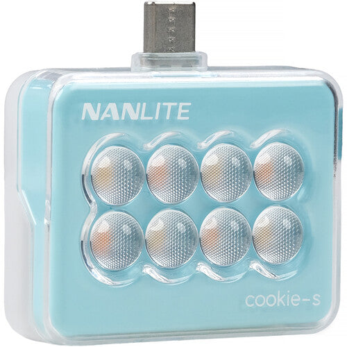 Nanlite Cookie-S USB-C Mini Square LED (Cyan Blue)