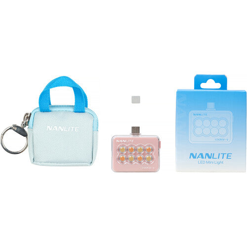 Nanlite Cookie-S USB-C Mini Square LED (Coral Pink)