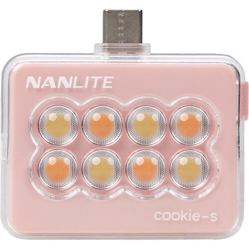 Nanlite Cookie-S USB-C Mini Square LED (Coral Pink)