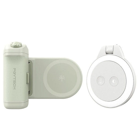 PGYTECH MagCam 2 Phone Grip Mint Green P-PG-083 + PGYTECH MagGlow Phone Fill Light Mistry Gray P-PG-012