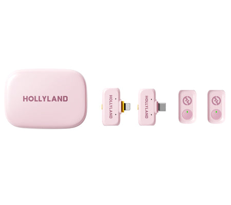 Hollyland Lark A1 Combo Pink Wireless Microphone System for Smartphone