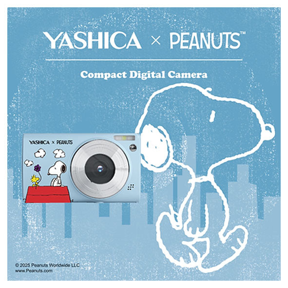 YASHICA x Snoopy Digital Camera (Blue)  with Sandisk Ultra Micro SD 32GB 100Mb/s MicroSDHC UHS-I
