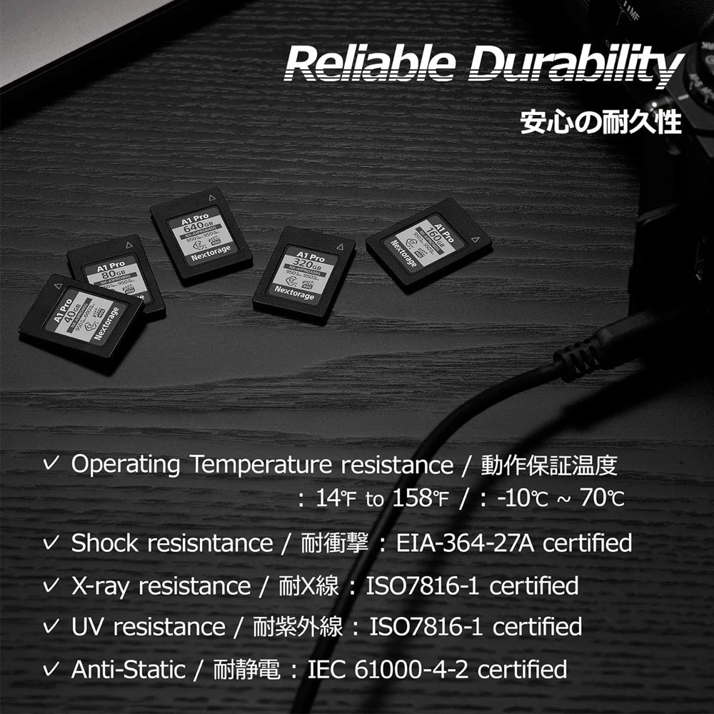 Nextorage NXA1PRO CFExpress Type A 80GB 950MB/s Read, 950MB/s Write, 850MB/s Sustain Write