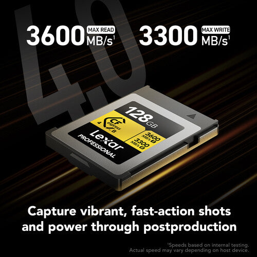 Lexar 128GB Professional CFexpress Type-B Gold Memory Card