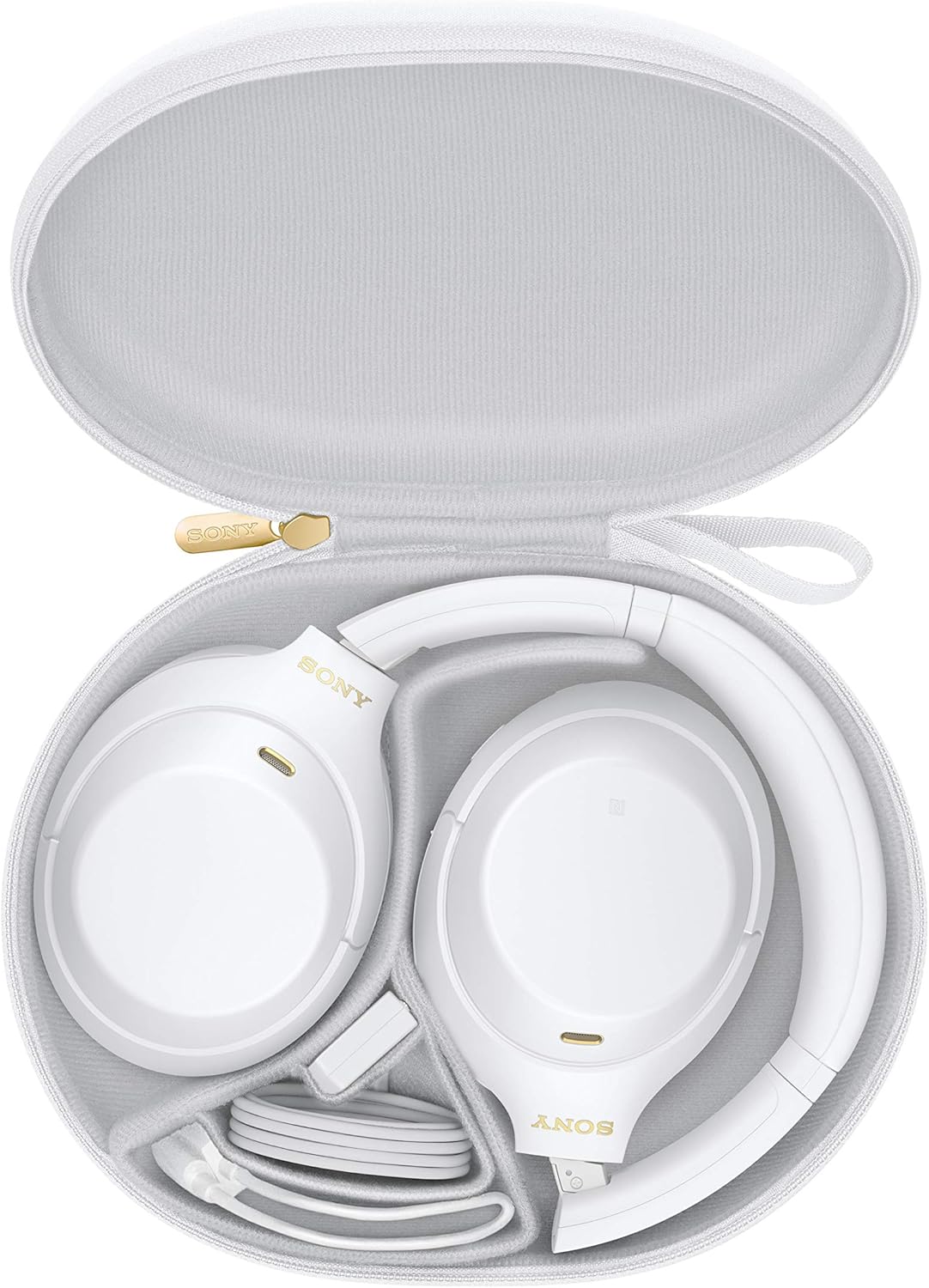 Sony WH-1000XM4 Wireless Noise-Canceling Over-Ear Headphones (White)