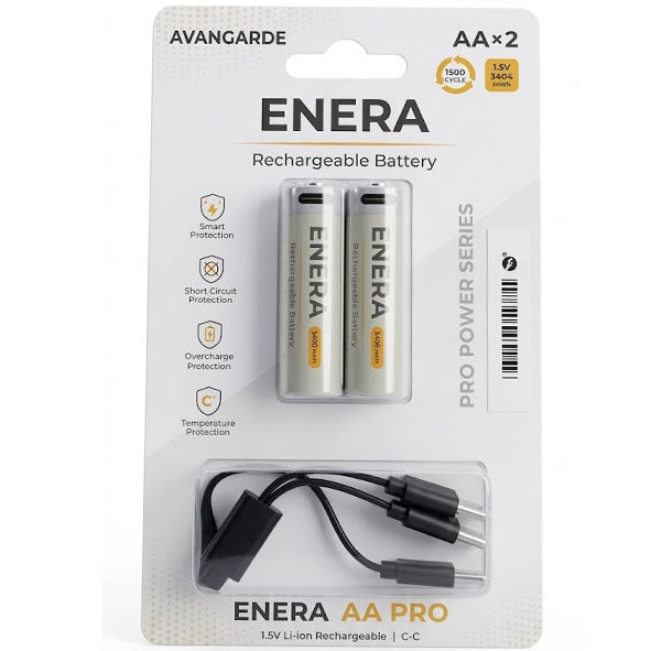Avangarde ENERA PRO 1.5V AA x2 Li-Ion Rechargeable Battery