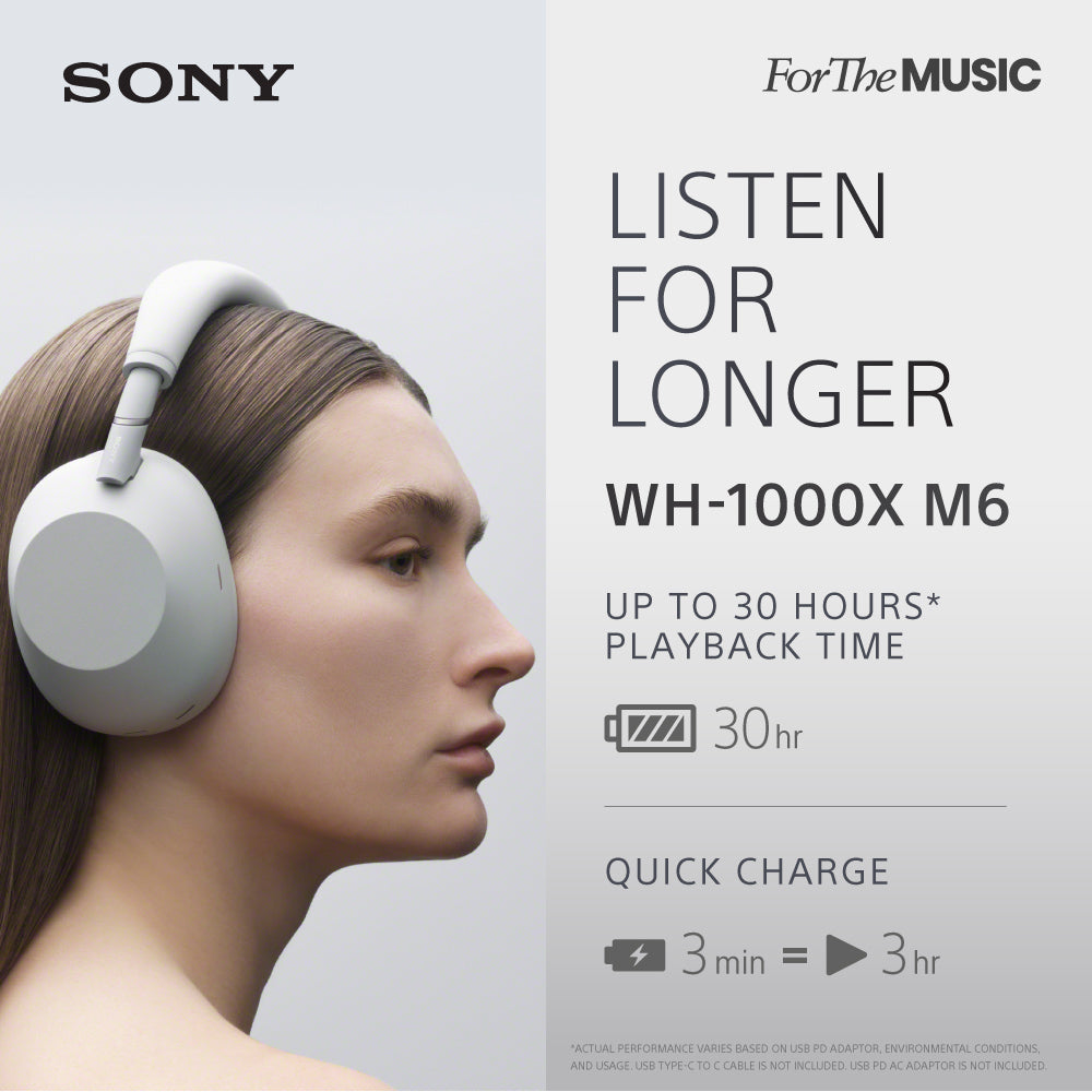 SONY WH-1000XM6 Noice Cancelling Headphones Silver