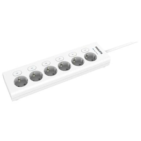 Philips Power Strip 6 Socket 2M CHP6760WA – Surge Protection 450J, 4000W