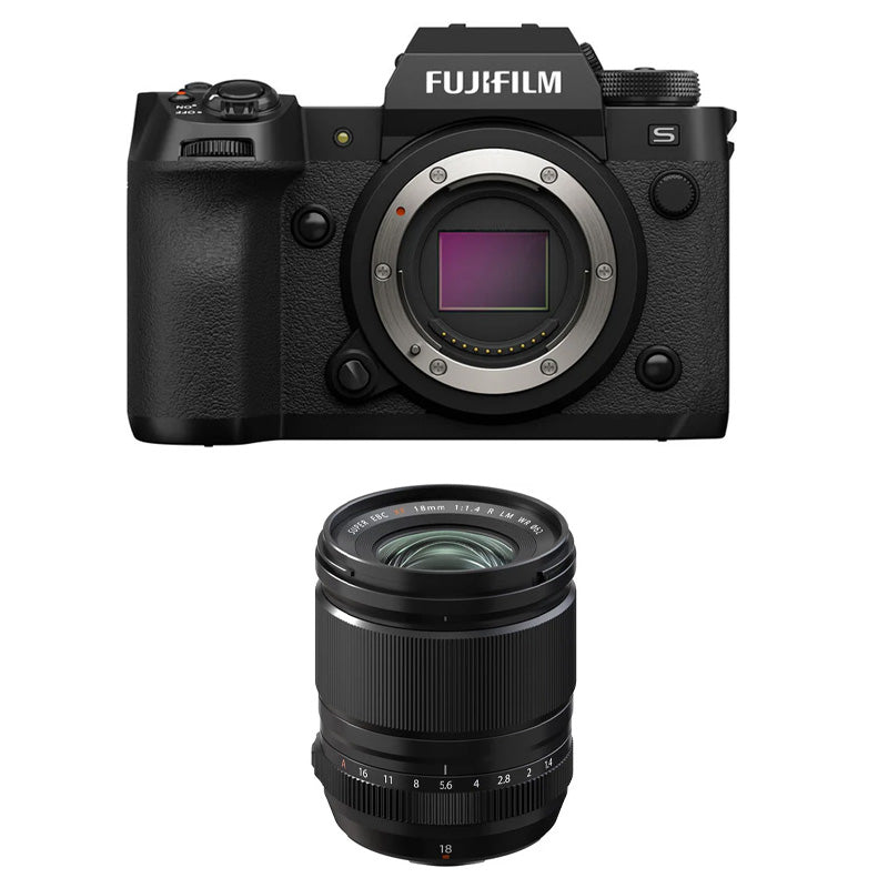 Fujifilm X-H2S Mirrorless Camera (Body Only) with Fujifilm XF 18mm f1.4 R LM WR Lens