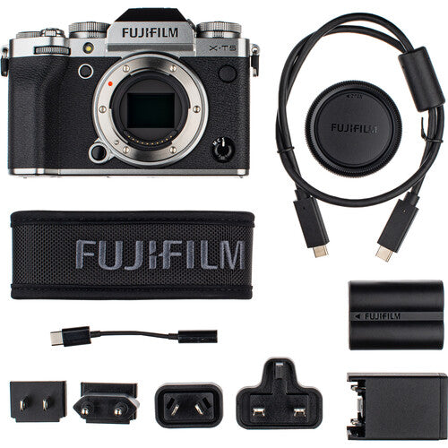 Fujifilm X-T5 Mirrorless Camera Body Only (Silver) with Fujifilm XF 23mm f1.4 R LM WR Lens