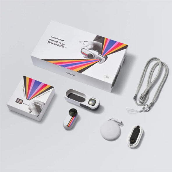 Insta360 GO 3S Retro Bundle (Special Edition) - Cannvas White 128 GB