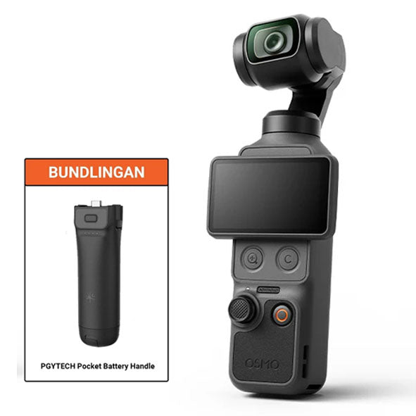 DJI Osmo Pocket 4 Standar Combo with PGYTECH Pocket Battery Handle P-P60A-020 Bundle