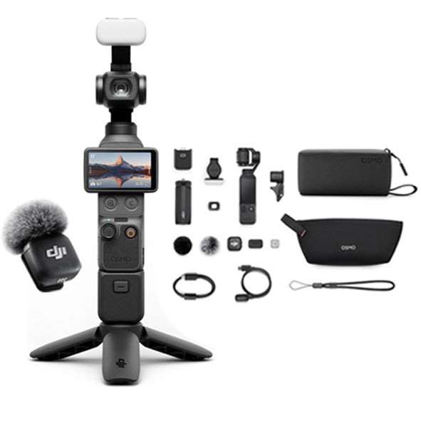 DJI Osmo Pocket 4 Creator Combo with PGYTECH Pocket Battery Handle P-60A-020