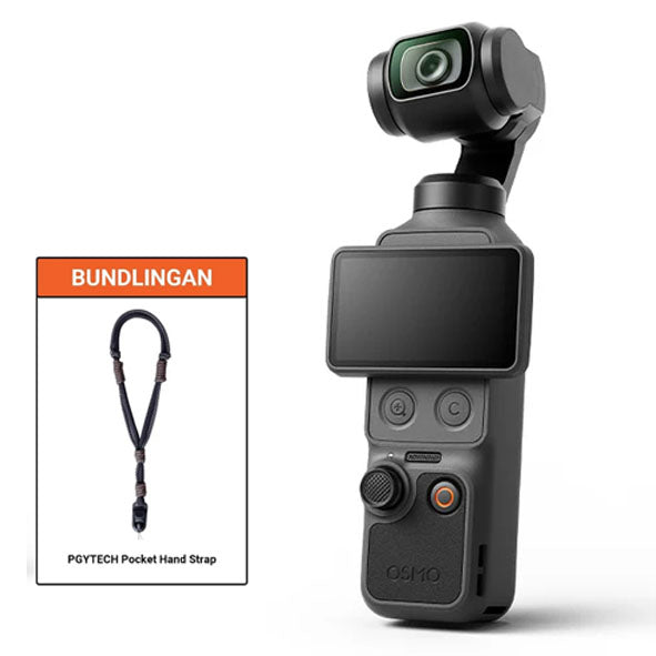 DJI Osmo Pocket 4 Standard Combo with PGYTECH Pocket Hand Strap (Stellar Black) P-CB-627