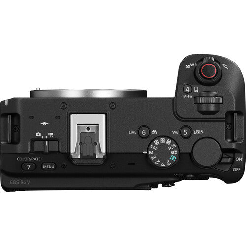 Canon EOS R6 V Mirrorless Camera with 20-50mm f/4 Lens with Fotopro Tripod PD-5+ + MH-2A Video Black