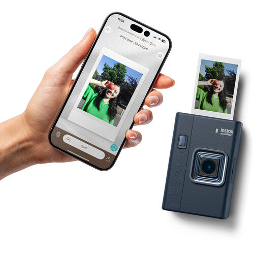 Fujifilm Instax Mini Liplay+ Hybrid Instant Camera (Midnight Blue) BND