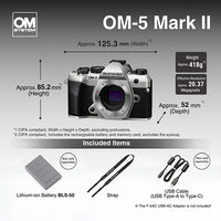 OM SYSTEM OM-5 Mark ii Mirrorless Camera Body Only (Silver)