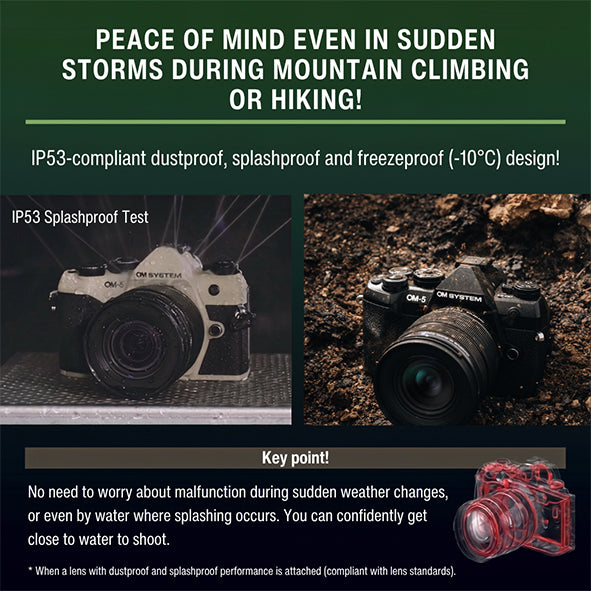 OM SYSTEM OM-5 Mark ii Mirrorless Camera with 14-150mm F4.0-5.6 II Lens kit (Black)