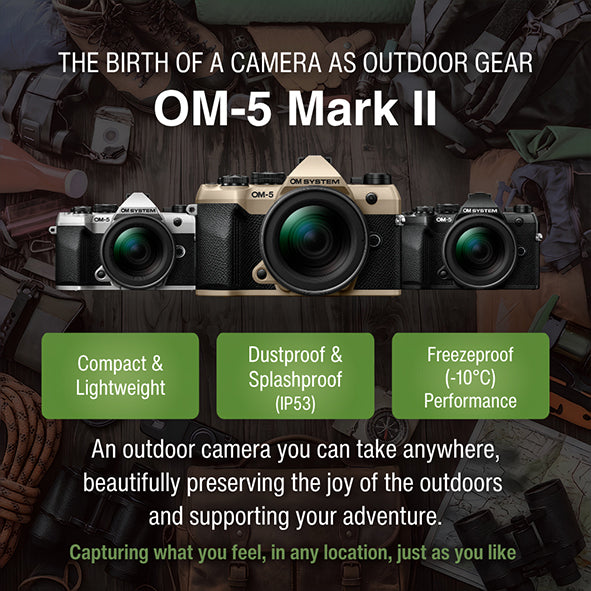 OM SYSTEM OM-5 Mark ii Mirrorless Camera with 14-150mm F4.0-5.6 II Lens kit (Black)