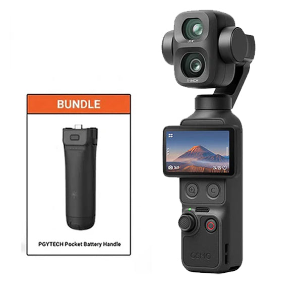 DJI Osmo Pocket 4P Vlog Combo with PGYTECH Pocket Battery Handle P-60A-020