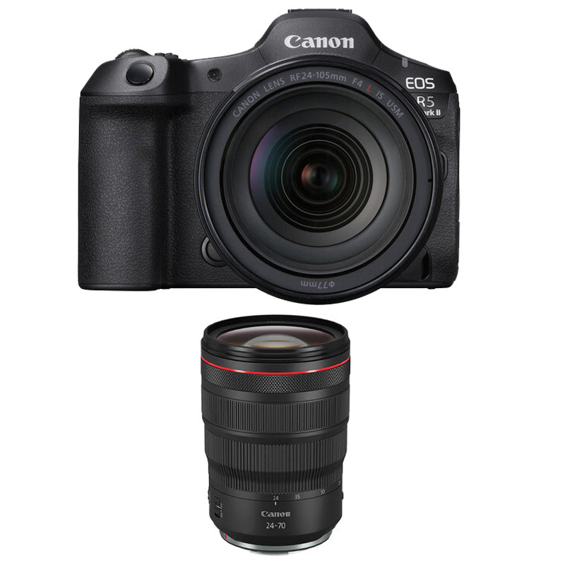 Canon EOS R5 Mark II Mirrorless Camera with 24-105mm f4 Lens with Canon RF 24-70mm f2.8L IS USM Lens