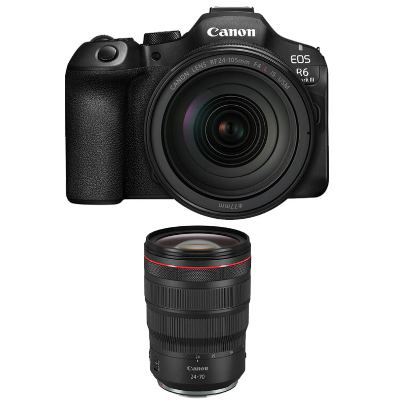 Canon EOS R6 Mark III Mirrorless Camera with 24-105mm f4-7.1 Lens with Canon RF 24-70mm f2.8L IS USM Lens