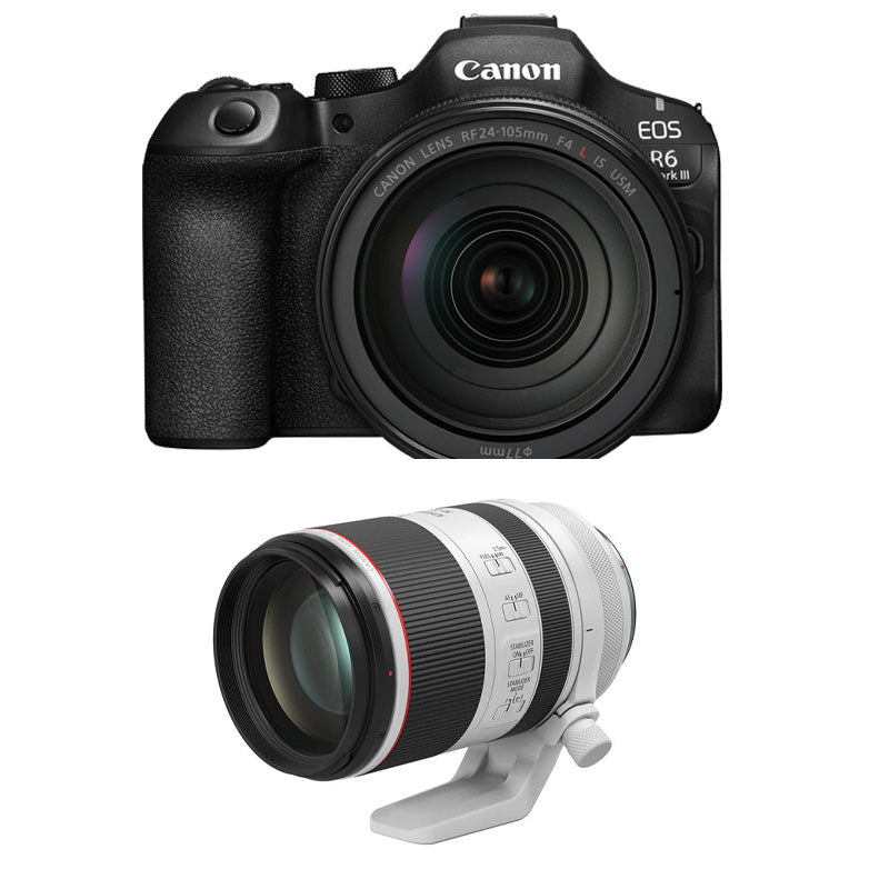 Canon EOS R6 Mark III Mirrorless Camera with 24-105mm f4-7.1 Lens with Canon RF 70-200mm f2.8L IS USM Lens