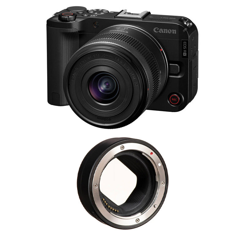 Canon EOS R50 V Mirrorless Camera with 14-30mm f4-6.3 Lens with Canon Mount Adapter EF-EOS R