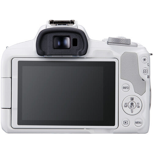 Canon EOS R50 Mirrorless Camera with 18-45mm Lens White with Canon Tripod HG-100TBR