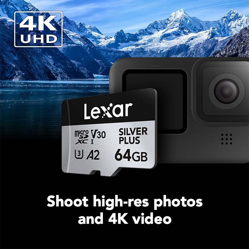 Lexar 64GB Professional SDXC SILVER PLUS UHS-I Memory Card 205MB/s