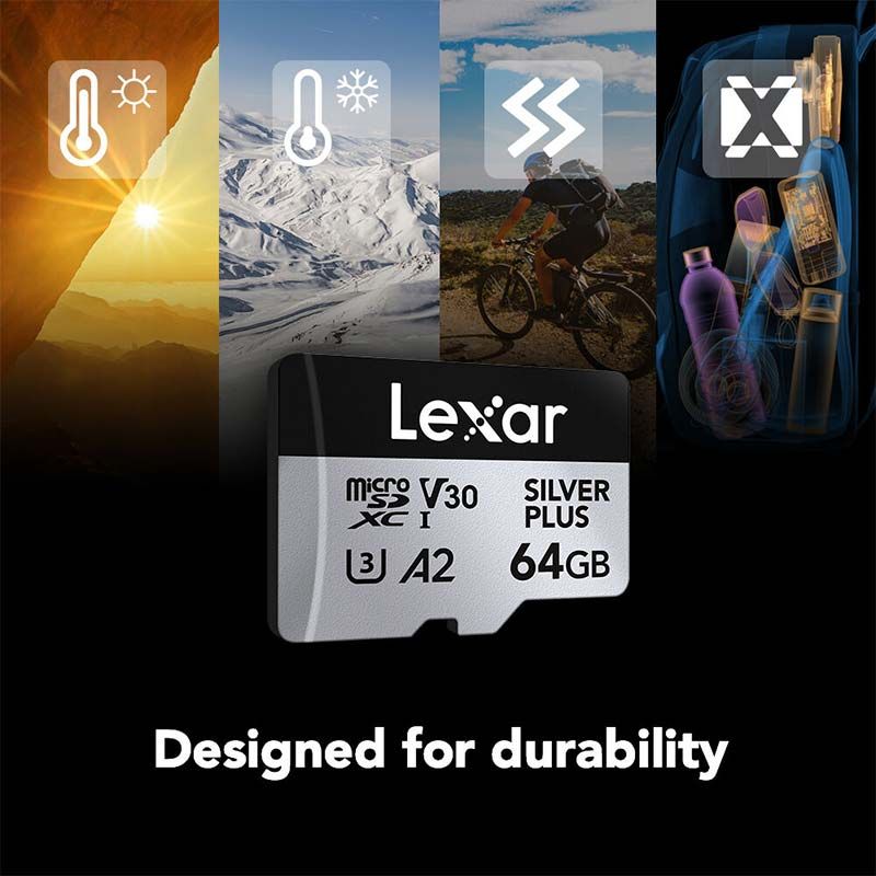 Lexar 64GB Professional SDXC SILVER PLUS UHS-I Memory Card 205MB/s