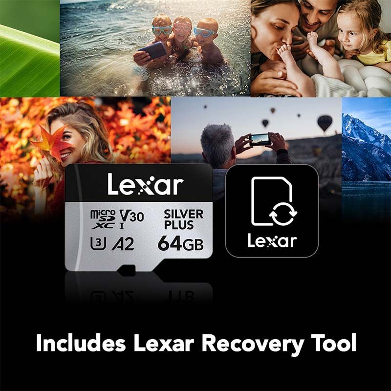 Lexar 64GB Professional SDXC SILVER PLUS UHS-I Memory Card 205MB/s