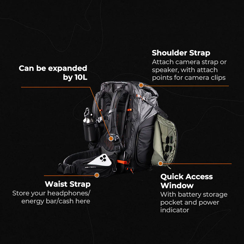 PGYTECH OnePro Flex Backpack 40L (Space Black) + Camera Insert M P-CB-391