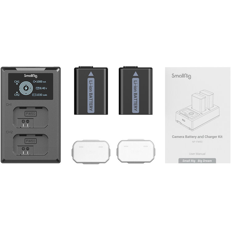 SmallRig NP-FW50 Camera Battery and Charger Kit 3818