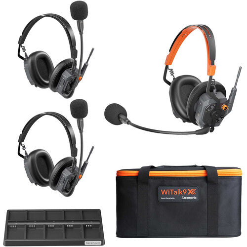 Saramonic WiTalk9X-3D 3 Person Modular Wireless Dual-Ear Headset Intercom System