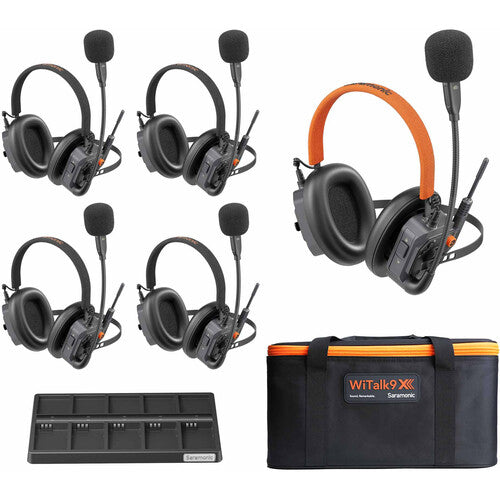 Saramonic WITALK9X-5H 5 Person Helmet-Style Dual-Ear Headset Intercom System
