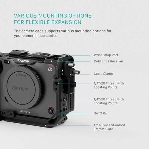 Tilta Full Camera Cage for Sony FX3/FX30 V2 - Black TA-T16-FCC-B