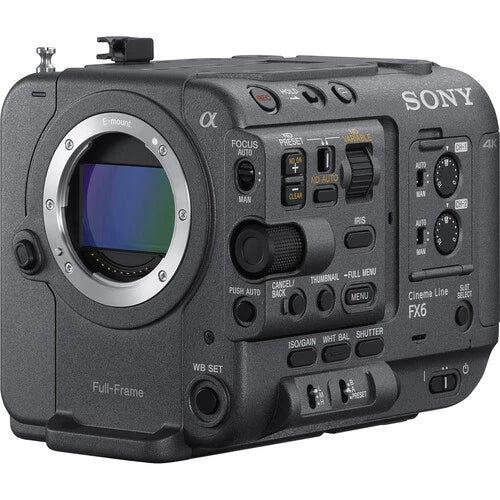 Sony FX6 Full-Frame Cinema Camera (Body Only) with Tilta Camera Cage for Sony FX6 Vertical Mounting Kit - V Mount