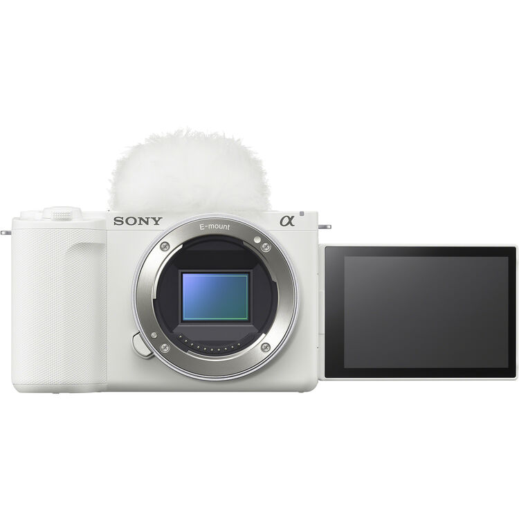Sony ZV-E10 II Mirrorless Camera Body Only (White) with Tilta Full Camera Cage for Sony ZV-E10 II - Black - TA-T69-FCC-B
