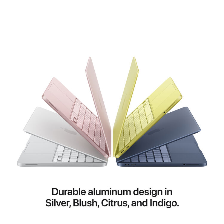 Apple MacBook Neo 13-inch : Apple A18 Pro chip with 6core CPU and 5core GPU, 8GB, 512GB SSD, Touch ID - Citrus