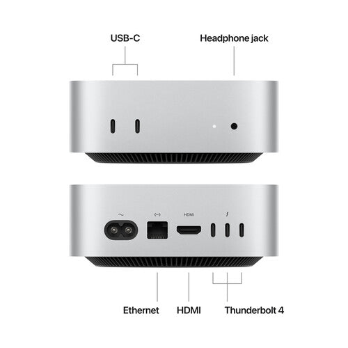 Apple Mac Mini M4 chip with 10core CPU and 10core GPU, 16GB, 256GB SSD