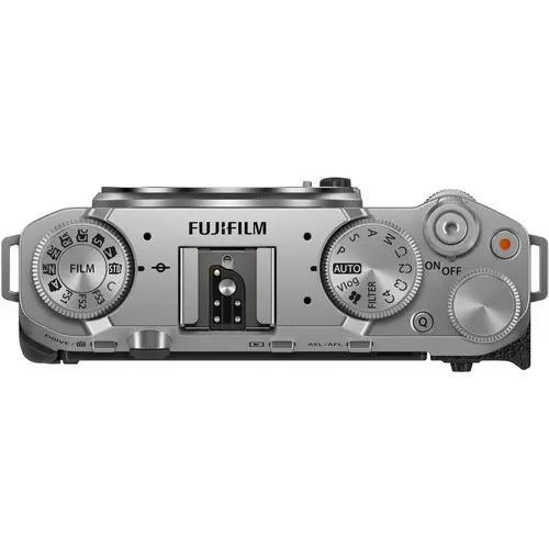 Fujifilm X-M5 Mirrorless Camera with XC 15-45mm f3.5-5.6 Lens Silver with PGYTECH Leather Camera CaseFor FUJIFILM X-M5 Clay Brown) P-CB-544