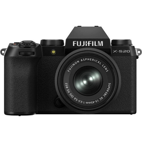 Fujifilm X-S20 Mirrorless Camera with 15-45mm Lens (Black) with PGYTECH Leather Camera Case for FUJIFILM X-S20 Clay Brown P-CB-541