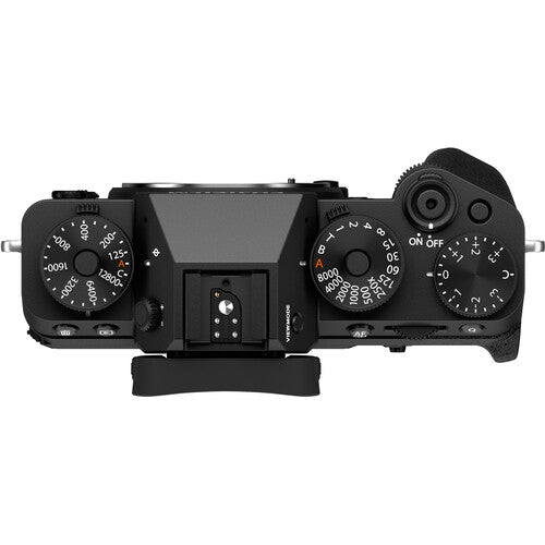 Fujifilm X-T5 Mirrorless Camera Body Only (Black) with PGYTECH Leather Camera Case for FUJIFILM X-T5 Clay Brown P-CB-553