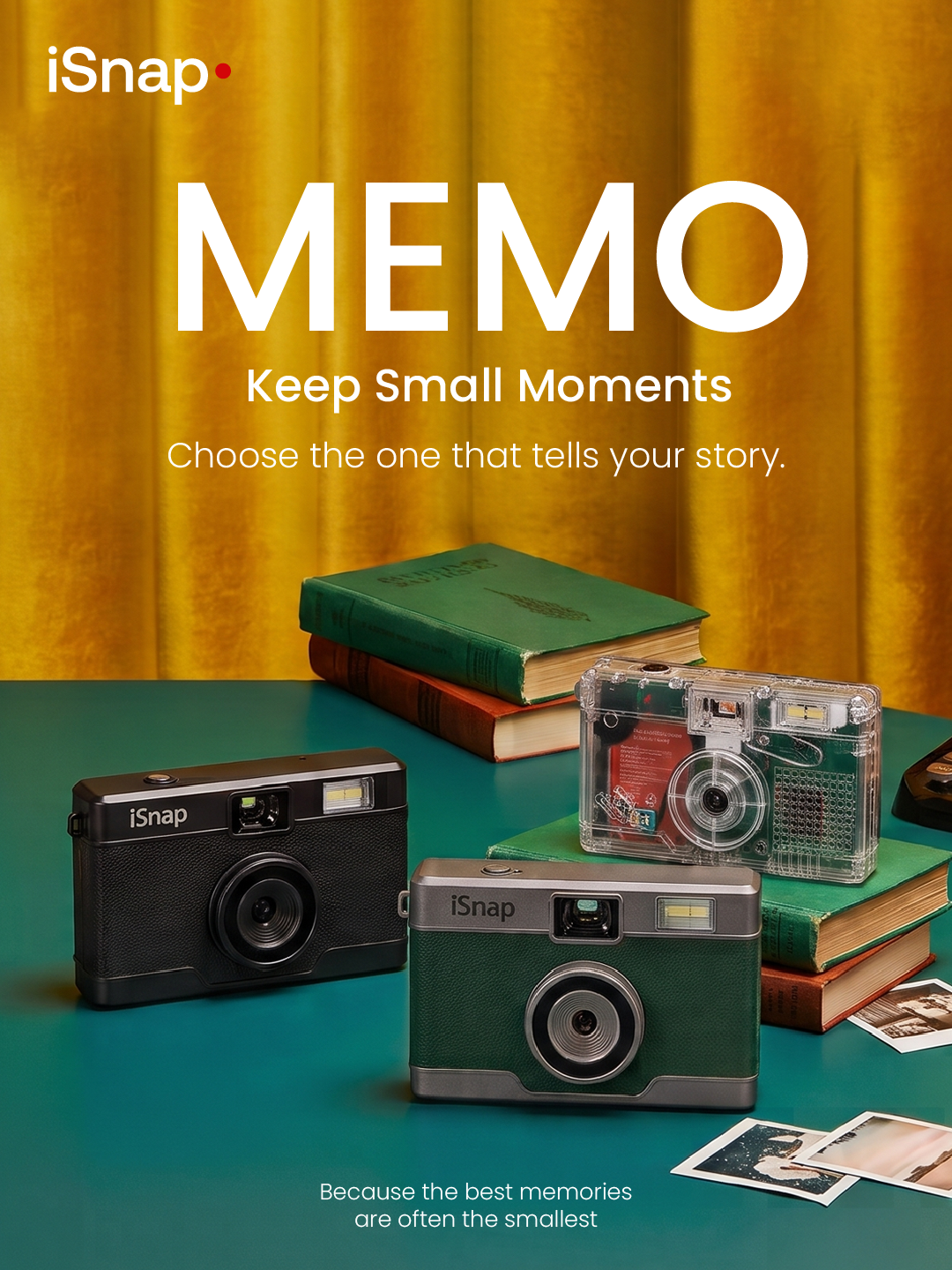 iSnap MEMO Screenless Digital Camera - Black