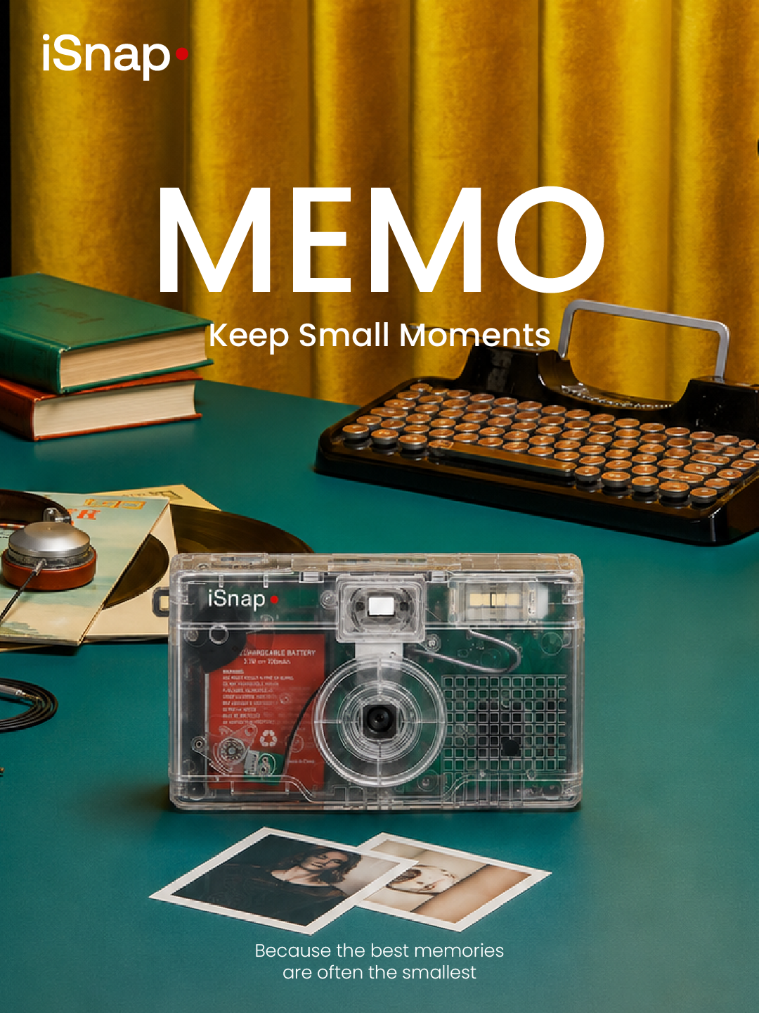 iSnap MEMO Screenless Digital Camera - Transparent