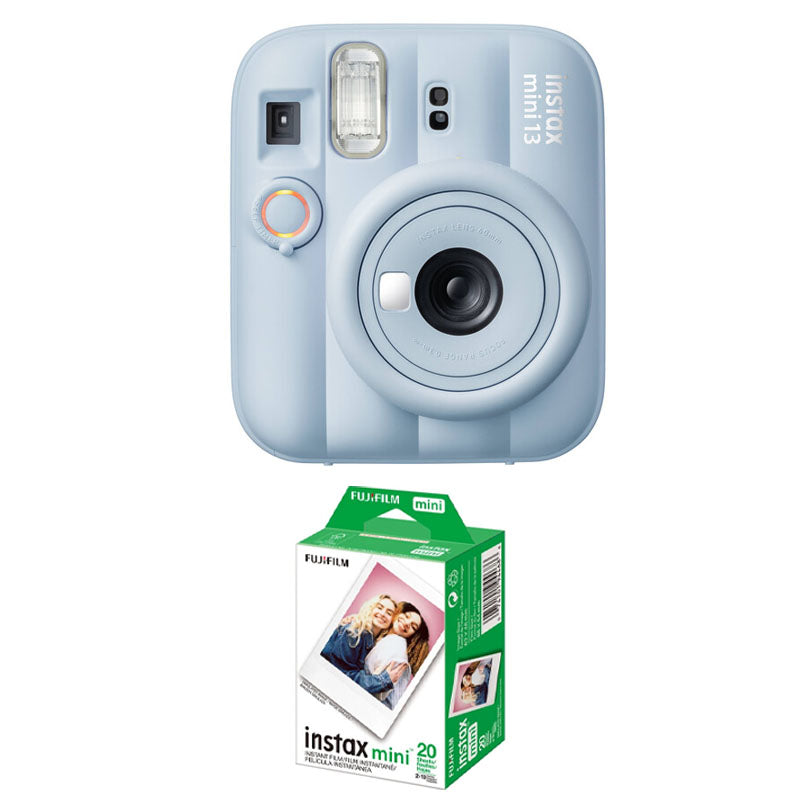 Fujifilm Instax Mini 13 Instant Film Camera (Frost Blue) with Paper Mini Twin Package