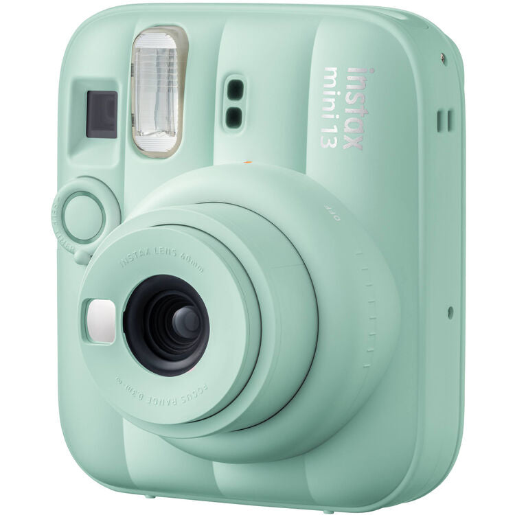 Fujifilm Instax Mini 13 Instant Film Camera (Lagoon Green) with Paper Mini Twin Package