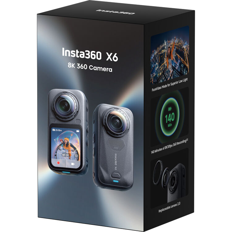 Insta360 X6 Essentials Bundle Midnight Black