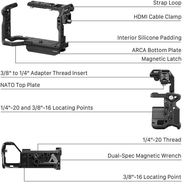 Tilta Camera Cage for Sony FX5 Base Kit - Black